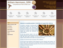 Tablet Screenshot of drherrmannfootcare.com